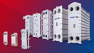 Product portfolio of FUNKE screwed and brazed plate heat exchangers